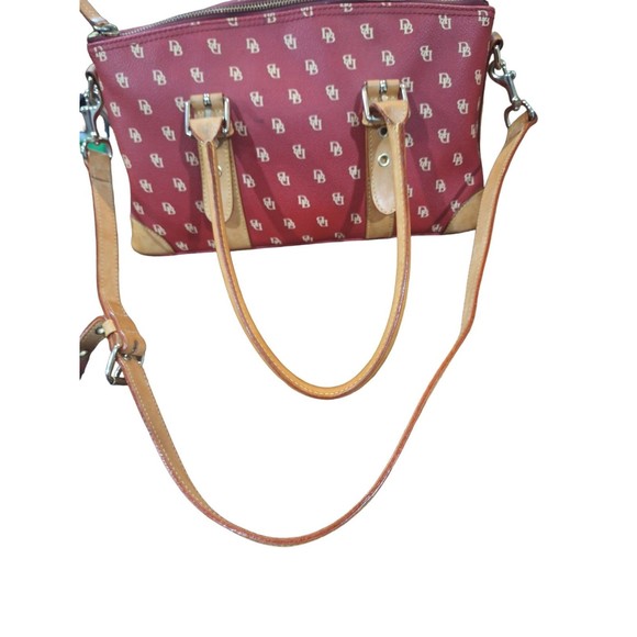 Dooney & Bourke Red Pebbled Leather Handbag Removable Strap - Picture 4 of 12